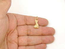 Load image into Gallery viewer, 14k yellow Gold hollow 3d dog full body Pendant charm jewelry fine gift pet 1.4g
