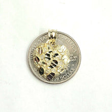 Load image into Gallery viewer, New 10k yellow gold nugget heart pendant charm fine gift  for women jewelry 1.6g
