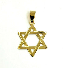 Load image into Gallery viewer, 10k yellow gold star of David Jewish Israel charm pendant religious jewelry 3g

