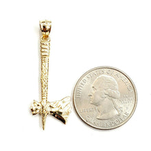 Load image into Gallery viewer, New 14k Yellow Gold Solid 3D AXE Pendant charm outdoor tool fine jewelry 2.8g
