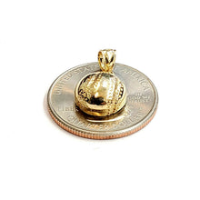 Load image into Gallery viewer, New 14k yellow Gold baseball Pendant charm sport game fine jewelry gift 2.1g
