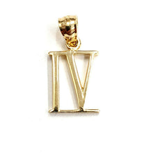 Load image into Gallery viewer, New 14KT Yellow Gold Solid Roman number 4 Pendant charm gift Fine Jewelry 1.2g
