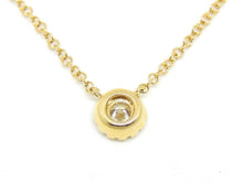 Load image into Gallery viewer, 14k yellow Gold 0.14Ct real Diamond necklace gift jewelry 18&quot; adjustable chain
