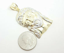 Load image into Gallery viewer, New 10k two-tone gold jesus face head pendant fine religious gift jewelry 11.1g
