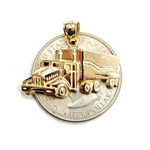 Load image into Gallery viewer, New 14k yellow Gold truck car trucking Pendant charm gift fine jewelry 3.3g

