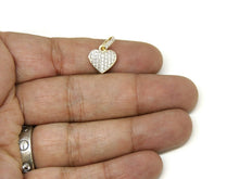Load image into Gallery viewer, New 14k yellow Gold heart Pendant cubic zirconia gift fine jewelry for her 1.5g

