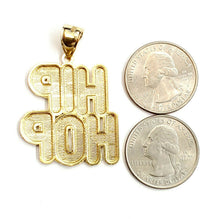 Load image into Gallery viewer, New 10k yellow Gold Hip Hop word Pendant charm diamond cut fine jewelry 7.2g
