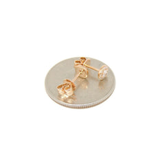 Load image into Gallery viewer, New 14k rose Gold 0.20Ct Diamond stud Earrings gift for her Push Back Fastening
