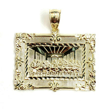 Load image into Gallery viewer, New 10k yellow gold last supper pendant charm fine gift religions jewelry 10.9g
