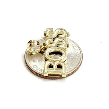 Load image into Gallery viewer, New 10k yellow Gold Boss dollar sign word Pendant charm fine gift jewelry 2.1g
