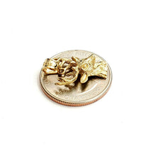 Load image into Gallery viewer, 14k yellow Gold deer buck male head wild Animal Pendant charm gift jewelry 2g
