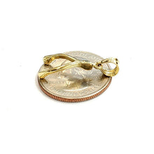 Load image into Gallery viewer, New 10k yellow Gold solid wishbone pendant lucky good luck fine gift jewelry 1g
