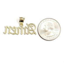 Load image into Gallery viewer, New 10k yellow Gold AMEN word Pendant charm polished shiny fine jewelry 2.5g
