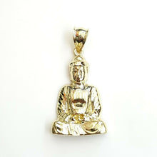 Load image into Gallery viewer, New 10k yellow gold buddha buda buddah pendant charm fine religious jewelry 3.1g
