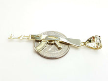 Load image into Gallery viewer, New 10k yellow Gold AK-47 machine gun rifle army Pendant charm fine jewelry 2.4g
