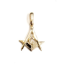 Load image into Gallery viewer, 14k yellow Gold Freemason Masonic Pendant charm gift religious fine jewelry 2.3g
