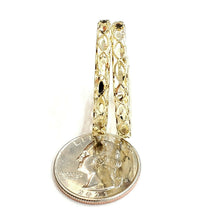 Load image into Gallery viewer, New 10K yellow Gold 1.29" 4mm Turkish hoop Earrings Round fine jewelry 4.9g
