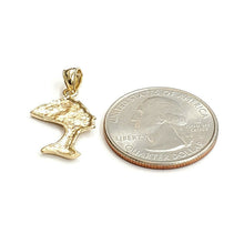 Load image into Gallery viewer, 14k solid yellow Gold Egyptian Nefertiti head queen Pendant fine jewelry 1.3g
