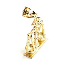 Load image into Gallery viewer, 14k yellow Gold 3D libra zodiac sign Pendant scale charm fine gift jewelry 4.4g
