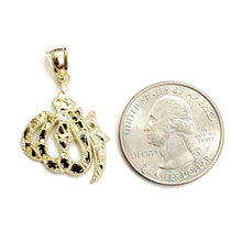 Load image into Gallery viewer, 10K Yellow Gold Nugget Allah Islamic God Pendant Charm religious jewelry 2.1g
