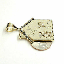 Load image into Gallery viewer, New 10k yellow gold trap house pendant charm diamond cut gift fine jewelry 9.9g
