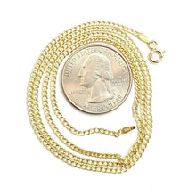 Load image into Gallery viewer, New 10K yellow gold 1.8mm thin hollow Cuban chain necklace fine jewelry 1.6g 20"
