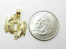 Load image into Gallery viewer, 10k yellow Gold Pisces fish zodiac Pendant charm fine gift jewelry unisex 2.1g
