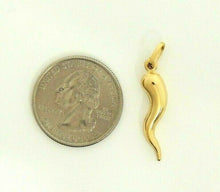 Load image into Gallery viewer, New 14k yellow gold 3D hollow horn pendant charm fine gift jewelry unisex 1.2g
