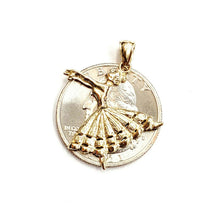 Load image into Gallery viewer, New 14k yellow Gold Solid ballerina dancer Pendant charm gift fine jewelry 2.2g
