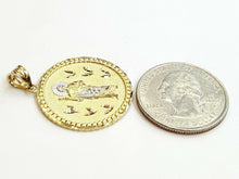 Load image into Gallery viewer, New 14k two tone gold round saint Jude juda pendant charm religious jewelry 3.7g
