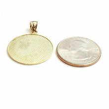 Load image into Gallery viewer, New 14k yellow Gold Aztec Mayan sun calendar Azteca pendant gift jewelry 1" 4.7g
