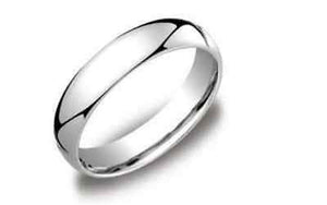 Mens Womens Solid 14K White Gold Plain Wedding Ring Band fine jewelry 5MM size 7