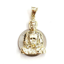 Load image into Gallery viewer, New 10k yellow gold buddha Buda Buddah pendant charm fine religious jewelry 4.6g

