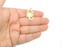 Load image into Gallery viewer, New 14k two tone gold scorpion full body pendant charm fine gift jewelry 2.5g
