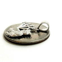 Load image into Gallery viewer, New 14k white Gold baby teddy bear Pendant charm gift fine jewelry unisex 1.3g
