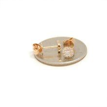 Load image into Gallery viewer, New 14k rose Gold 0.20Ct Diamond stud Earrings gift for her Push Back Fastening

