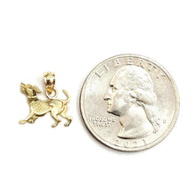 Load image into Gallery viewer, 14k yellow Gold tiny dog full body Pendant charm fine jewelry gift pet 0.6g
