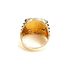 Load image into Gallery viewer, 14K Gold men's coin ring 12.9g 5 dollars 1/10 oz 22k American eagle size 10.25
