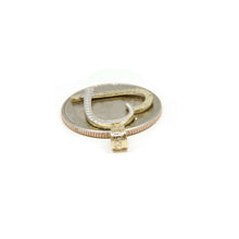 Load image into Gallery viewer, New 14k 2 color Gold heart Pendant charm fine jewelry love gift for her 1.1g
