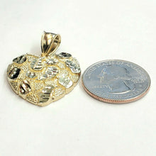 Load image into Gallery viewer, New 10k yellow gold nugget heart pendant charm fine gift  for women jewelry 4.7g
