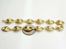 Load image into Gallery viewer, New 10K yellow gold 12.3mm hollow puff Gucci link bracelet 14.1g jewelry 9.5&quot;
