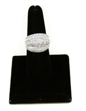 Load image into Gallery viewer, 0.90ct Genuine diamond 14k White Gold Women Ring wide band fine jewelry Size 7
