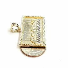 Load image into Gallery viewer, 10k two tone gold last supper pendant charm diamond cut fine gift jewelry 8.4g
