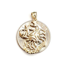 Load image into Gallery viewer, 14k yellow Gold crab cancer zodiac sign astrology Pendant charm fine jewelry 1.7g
