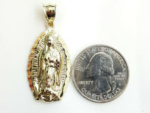 Load image into Gallery viewer, New 10k gold virgin Mary Guadalupe pendant charm gift fine religious jewelry 3g

