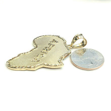 Load image into Gallery viewer, New 10k yellow gold Africa continent outline map pendant charm fine jewelry 11g

