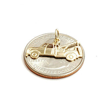 Load image into Gallery viewer, New 14k yellow Gold tow truck car Pendant charm gift fine jewelry 1g
