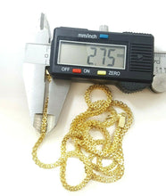 Load image into Gallery viewer, New 10K Yellow Gold 2.75mm Square link Chain Necklace fine jewelry 21.3g 28&quot;
