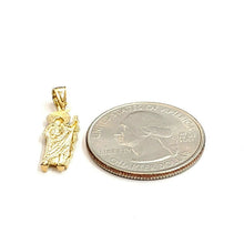 Load image into Gallery viewer, New 14k solid Gold two tone saint Jude juda Pendant charm fine gift jewelry 0.9g

