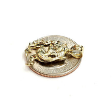 Load image into Gallery viewer, 10k yellow solid Gold Aquarius zodiac astrology Pendant charm fine jewelry 1.6g
